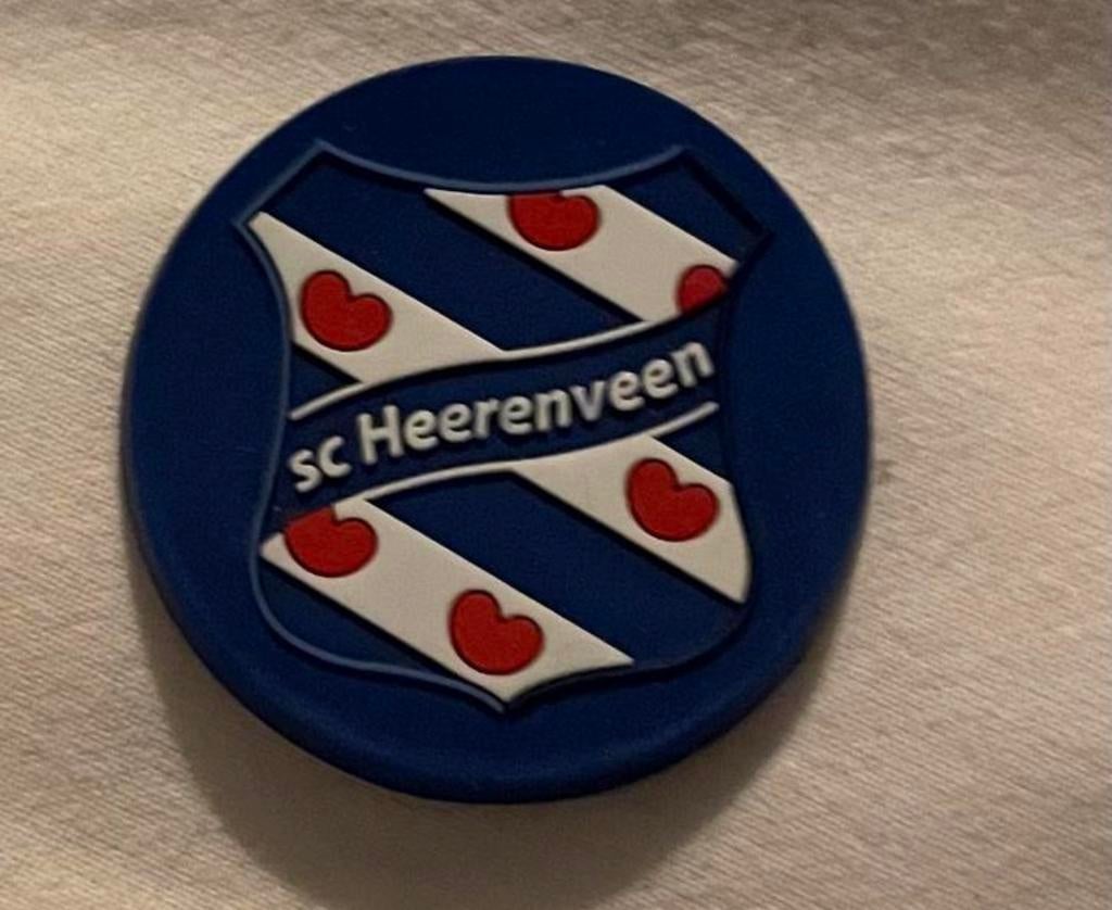 Sc Heerenveen magneet voor de fan! van gummi 3D rond, Ophalen of Verzenden, Zo goed als nieuw, Overige binnenlandse clubs, Overige typen