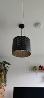 Zwarte lamp met gouden binnenkant - bijenpatroon, Ophalen of Verzenden, Zo goed als nieuw, Minder dan 50 cm