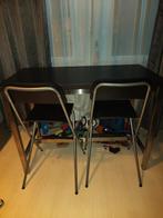 Bartafel met 2 krukken, Gebruikt, 100 tot 150 cm, Rechthoekig, 50 tot 100 cm