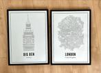 WIJCK Poster met Lijst - Big Ben & London - 50x70cm, Huis en Inrichting, Ophalen, Nieuw, Foto of Poster, 50 tot 75 cm