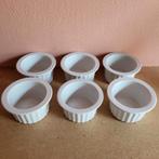 Witte ovenschaaltjes 6 stuks, Ophalen of Verzenden, Overige stijlen, Porselein, Schaal of Schalen