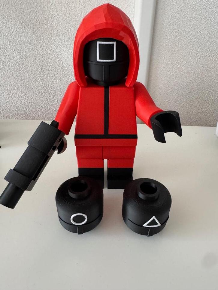 3D geprint Squid game karakter, Kinderen en Baby's, Speelgoed | Duplo en Lego, Nieuw, Duplo, Complete set, Ophalen of Verzenden