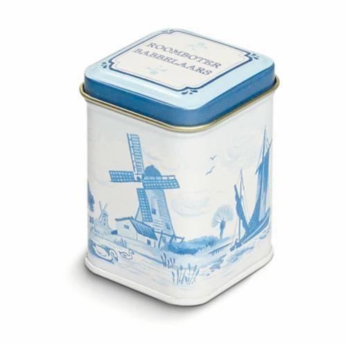 Mini-blik Delfts blauw voor roomboter babbelaars, Verzamelen, Blikken, Zo goed als nieuw, Overige, Ophalen of Verzenden