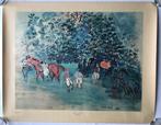 Jockeys at the Paddock - Raoul Dufy - Penn prints New York, Ophalen of Verzenden, Zo goed als nieuw, Sport