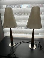 Schemerlampjes, Huis en Inrichting, Lampen | Tafellampen, Ophalen, Gebruikt, Hout, 50 tot 75 cm