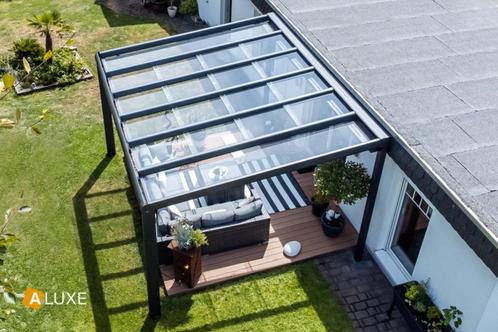 DESIGNLINE GLAS schuifdak overkapping ALUXE, Tuin en Terras, Overkappingen, Nieuw, Veranda, Ophalen