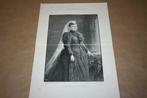 Antieke prent - Koningin Weduwe Regentes Emma - 1895 !!, Gebruikt, Ophalen of Verzenden, Kaart, Foto of Prent