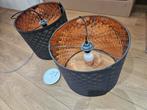 2x Ikea NYMÖ Lampenkap + Pendel, LED, Haakjes en afdekplaat, Ophalen, Gebruikt, Modern zwart messing