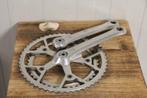 Campagnolo Victory crankset / 170mm / 42 + 52 tands vintage, Fietsen en Brommers, Crankstel of Pedalen, Gebruikt, Oldtimer, Campagnolo
