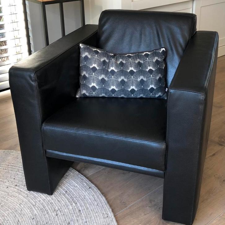 2 Fauteuils Montel, Huis en Inrichting, Fauteuils, Gebruikt, Leer, 75 tot 100 cm, 75 tot 100 cm, Ophalen