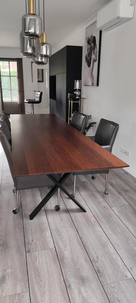 Wengé eettafel 300x90x76 lang, Huis en Inrichting, Tafels | Eettafels, Zo goed als nieuw, 200 cm of meer, Vijf personen of meer