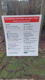 WaarschuwingsBord bouwterrein, Ophalen of Verzenden, Nieuw