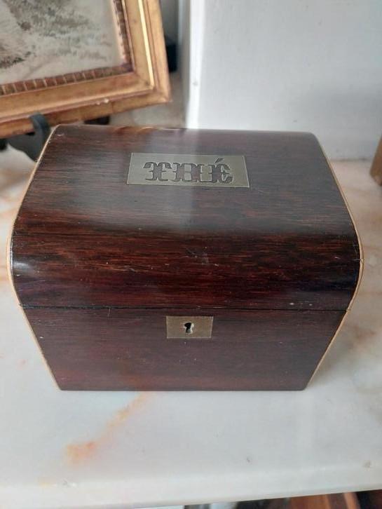 Theekistje teacaddy, Antiek en Kunst, Antiek | Overige Antiek, Ophalen of Verzenden