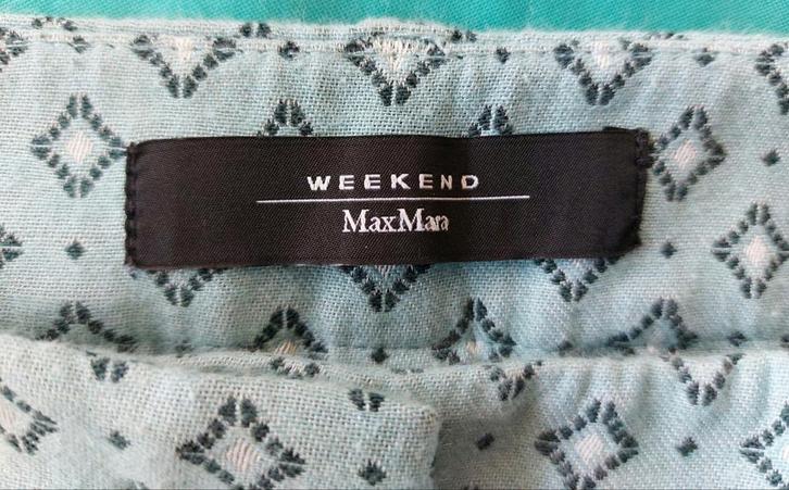 MAX MARA Weekend, licht blauwe broek, maat 36, Kleding | Dames, Broeken en Pantalons, Zo goed als nieuw, Maat 36 (S), Blauw, Lang