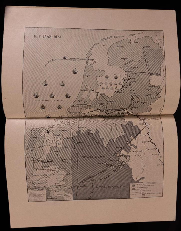 schoolplaat  boekje 3  Het jaar 1672 ., Antiek en Kunst, Antiek | Schoolplaten, Geschiedenis, Verzenden
