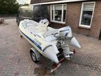 Grand rib 3.80 30pk honda met trailer, Watersport en Boten, Gebruikt, Benzine, Minder dan 70 pk, Overige materialen
