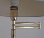 Staande schemerlamp, vloerlamp, messing voet, Huis en Inrichting, Lampen | Vloerlampen, Ophalen, Zo goed als nieuw, 150 tot 200 cm