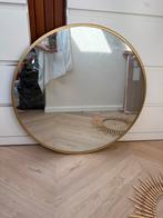 Grote ronde spiegel met gouden lijst, Ophalen, Gebruikt, Rond, Minder dan 100 cm