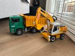 Bruder MAN Kiepwagen & Liebherr Graafmachine, Ophalen of Verzenden, Zo goed als nieuw