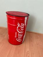 Vintage Coca-Cola Kruk/Opbergbox, Huis en Inrichting, Stoelen, Ophalen, Gebruikt, Metaal, Eén