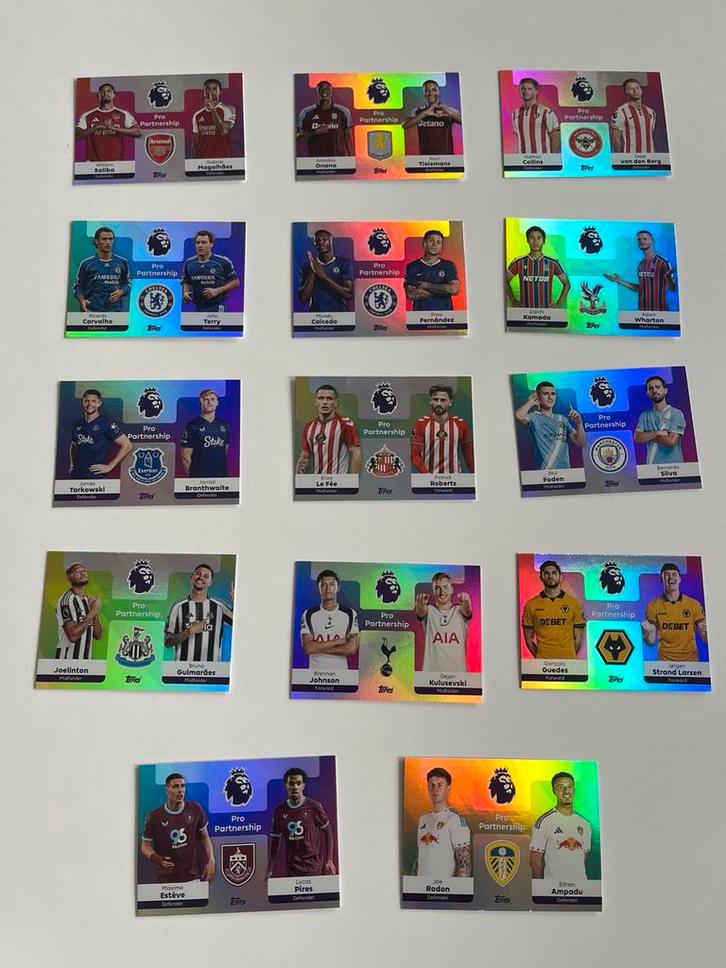 Topps Premier League 2026 pro partnership kaarten, Hobby en Vrije tijd, Stickers en Plaatjes, Plaatje, Ophalen of Verzenden