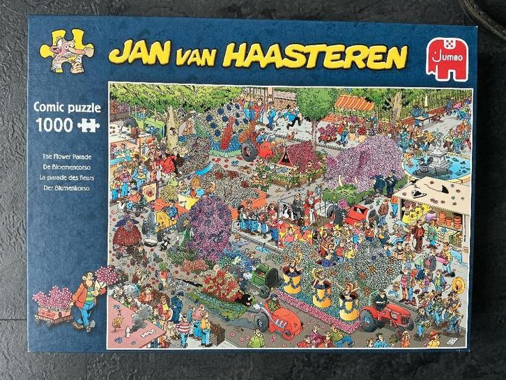 legpuzzel Jan van Haasteren 1000 st Bloemencorso, Hobby en Vrije tijd, Denksport en Puzzels, Zo goed als nieuw, 500 t/m 1500 stukjes