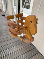 kinderschommel houten paard, Ophalen, Zo goed als nieuw, Schommel
