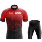 Wielerkleding set fietsbroek + fietsshirt Nieuw Zwart/rood, Fietsen en Brommers, Fietsaccessoires | Fietskleding, Ophalen of Verzenden