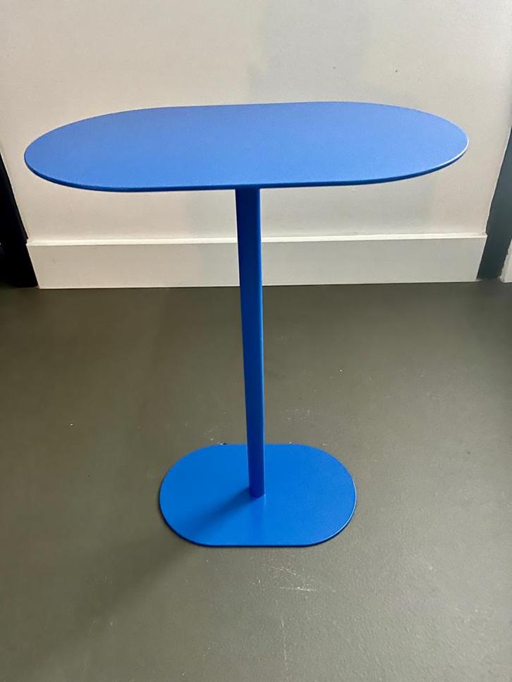 Bijzettafel | Bijzettafeltje | Tafeltje | Sidetable | Blauw, Huis en Inrichting, Tafels | Bijzettafels, Nieuw, Ovaal, 45 tot 60 cm