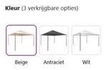 Paviljoen 4x4, partytent prieel 4 x 4 m antraciet GRTS BZRGD, Verzenden, Nieuw, 4 tot 6 meter, Paviljoen