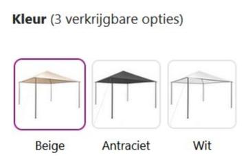 Paviljoen 4x4, partytent prieel 4 x 4 m antraciet GRTS BZRGD beschikbaar voor biedingen