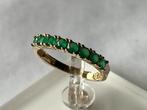 Gouden ring Smaragd, Sieraden, Tassen en Uiterlijk, Ringen, Verzenden, Met edelsteen, Dame, Groen