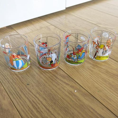 Asterix 4 glazen (e.a. items), Verzamelen, Stripfiguren, Zo goed als nieuw, Gebruiksvoorwerp, Asterix en Obelix, Ophalen of Verzenden