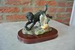 Vintage Beeld Jachthond met Wilde Eend /Plateau, Ophalen of Verzenden