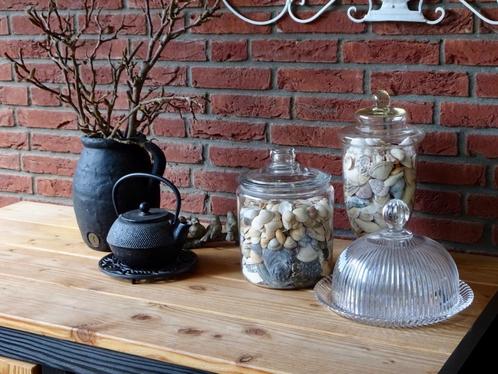 Mooie stolpschaal + 2 glazen potten met deksel, Huis en Inrichting, Woonaccessoires | Overige, Zo goed als nieuw, Ophalen