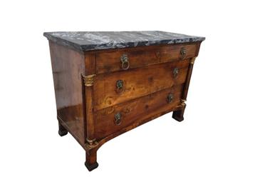 Magnifieke Empire commode – Begin 19e eeuw – Massief notenho beschikbaar voor biedingen