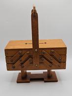 Vintage Spaarpot Naaidoos Houten Opbergdoos, Antiek en Kunst, Ophalen of Verzenden