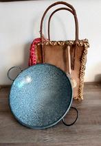 Emaille grijs gewolkte wok., Antiek en Kunst, Antiek | Emaille, Ophalen of Verzenden