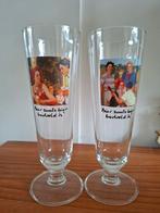 HEINEKEN, 7 bierglazen op voet., Ophalen, Zo goed als nieuw, Bierglas