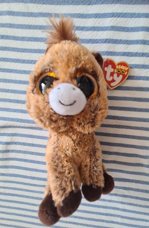 Beanie ty paard Harriet ongeveer 16cm zgan, Kinderen en Baby's, Speelgoed | Knuffels en Pluche, Zo goed als nieuw, Paard, Ophalen of Verzenden