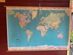 Antieke schoolplaat de wereld, Antiek en Kunst, Antiek | Schoolplaten, Ophalen, Aardrijkskunde