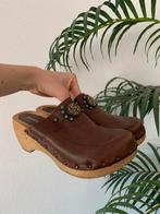 Bronx wooden clogs 41 leren muiltjes sandalen instappers, Bronx, -, Zo goed als nieuw, -