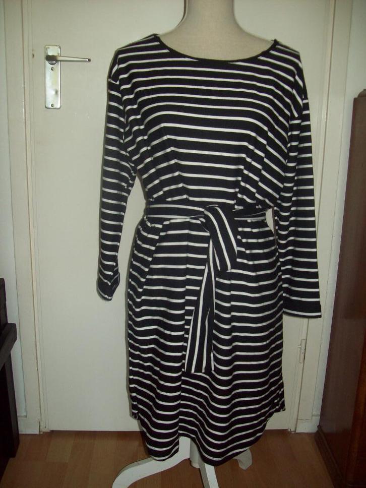 NIEUW! Trendy zwart wit streep sweat jurk van Didi mt 44 46, Kleding | Dames, Jurken, Nieuw, Maat 42/44 (L), Zwart, Verzenden