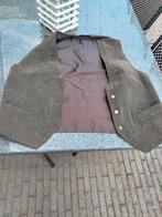 Lederen Gilet, Kleding | Heren, Ophalen of Verzenden, Zo goed als nieuw, Maat 48/50 (M), Bruin