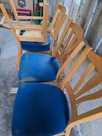 4 stoelen, Ophalen, Gebruikt, Blauw, Vier