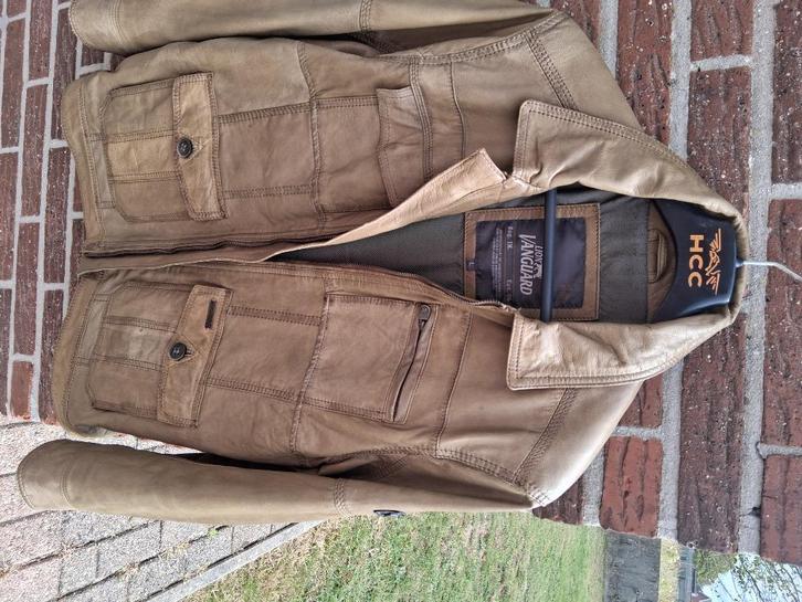 Heren leer jas Vanguard MtL, Kleding | Heren, Jassen | Winter, Gedragen, Maat 52/54 (L), Bruin, Ophalen of Verzenden