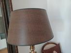 Lampenkap bruin leather look NIEUWSTAAT, Rond, Ophalen of Verzenden, Zo goed als nieuw, Bruin