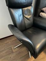Relax fauteuil leder zwart, Ophalen of Verzenden, Zo goed als nieuw, Leer, 50 tot 75 cm