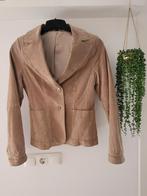 Beige Suède Jasje - Maat S, Beige, Ophalen of Verzenden, Zo goed als nieuw, Jasje