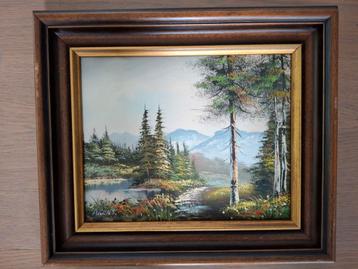 2 landschap schilderijtjes van Arens. beschikbaar voor biedingen